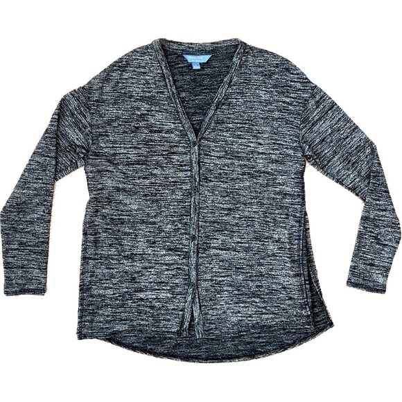 Simply Vera Vera Wang | Marled Gray Open Side Cardigan | Small - Picture 1 of 5